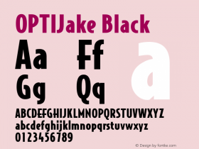 OPTIJake Black Version 001.000 Font Sample