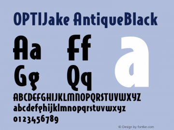 OPTIJake AntiqueBlack Version 001.000图片样张