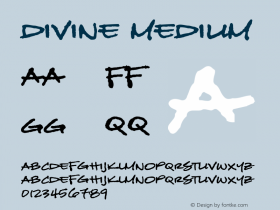 Divine Medium Version 001.000 Font Sample