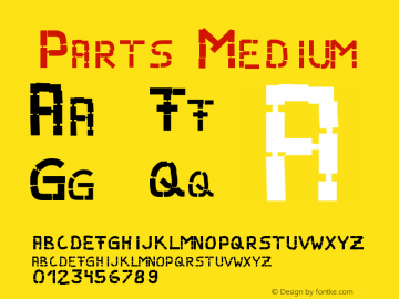 Parts Medium Version 001.000 Font Sample