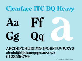 Clearface ITC BQ Heavy Version 001.000图片样张