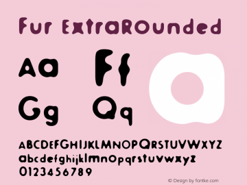 Fur ExtraRounded Version 001.000 Font Sample