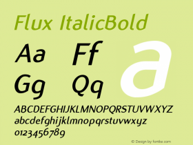 Flux ItalicBold Version 001.000图片样张