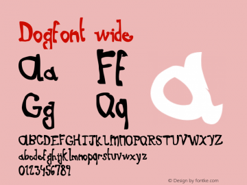 Dogfont wide Version 001.000 Font Sample