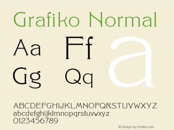 Grafiko Normal Version 1.000 Font Sample