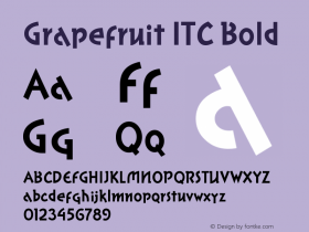 Grapefruit ITC Bold Version 001.001 Font Sample