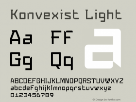 Konvexist Light Version 001.000 Font Sample