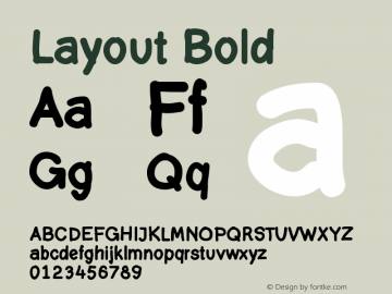 Layout Bold Version 001.000 Font Sample