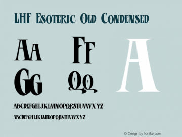 LHF Esoteric Old Condensed Version 001.001 Font Sample