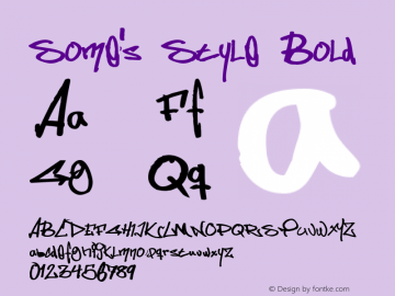 Some's Style Bold 31-01-00 Font Sample