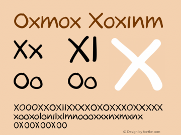 Oxmox Medium 001.000 Font Sample