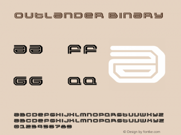 Outlander Binary Version 001.000 Font Sample