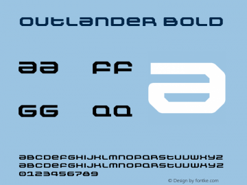 Outlander Bold 001.000 Font Sample