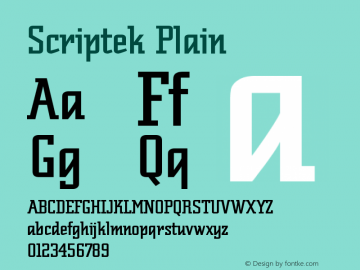 Scriptek Plain Version 1.0图片样张
