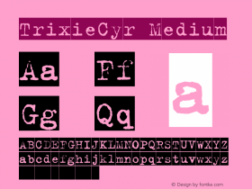 TrixieCyr Medium 001.000 Font Sample