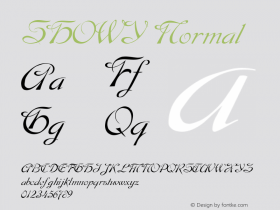 SHOWY Normal ATTITUDE, INC. (C)1992 ......... Font Sample