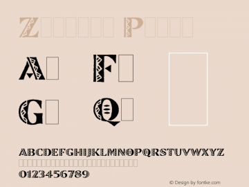 Zinjaro Plain Version 1.0 Font Sample