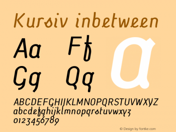 Kursiv inbetween Version 001.000 Font Sample