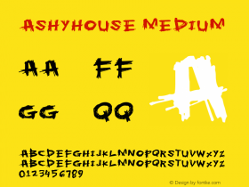 Ashyhouse Medium Version 001.000 Font Sample