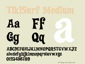 TikiSurf Medium Version 001.000 Font Sample