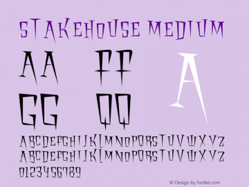 Stakehouse Medium Version 001.000 Font Sample