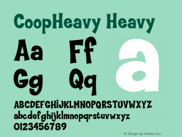 CoopHeavy Heavy Version 001.000 Font Sample