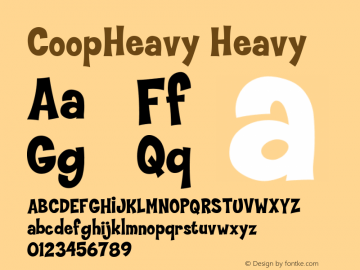 CoopHeavy Heavy Version 001.000 Font Sample