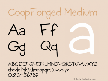 CoopForged Medium Version 001.000 Font Sample