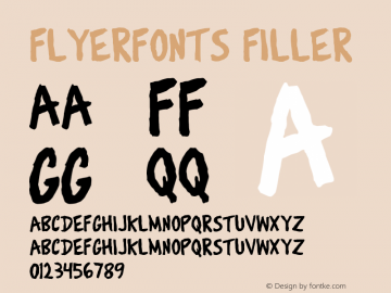 Flyerfonts Filler Version 001.000 Font Sample