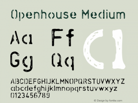 Openhouse Medium Version 001.000 Font Sample