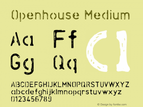 Openhouse Medium Version 001.000 Font Sample