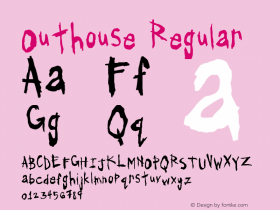 Outhouse Regular Version 001.000 Font Sample