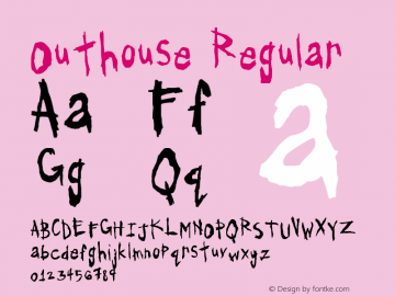 Outhouse Regular Version 001.000 Font Sample