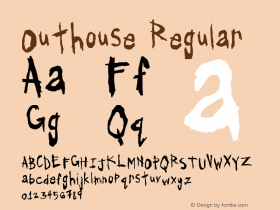 Outhouse Regular Version 001.000 Font Sample