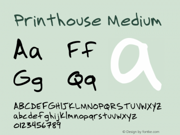 Printhouse Medium Version 001.000 Font Sample