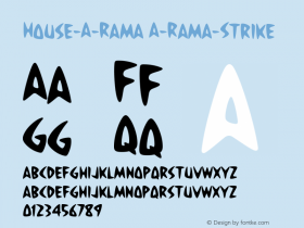 House-A-Rama A-Rama-Strike Version 001.000 Font Sample