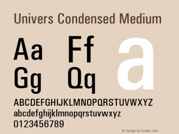 Univers Condensed Medium 19: 94029: 1998图片样张