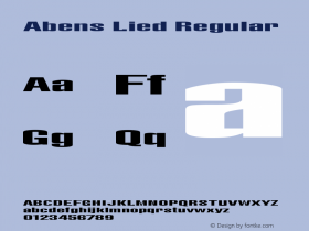 Abens Lied Regular Unknown Font Sample