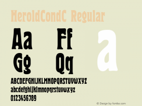 HeroldCondC Regular OTF 1.0;PS 001.000;Core 116;AOCW 1.0 161 Font Sample