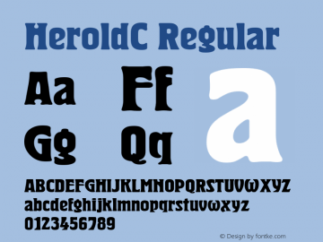 HeroldC Regular Version 001.000 Font Sample