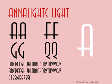 AnnaLightC Light Version 001.000 Font Sample