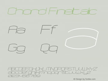 Chord FineItalic Version 001.000图片样张