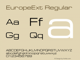 EuropeExt Regular OTF 1.0;PS 001.000;Core 116;AOCM 1.0 28图片样张