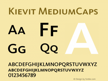Kievit MediumCaps Version 001.000 Font Sample