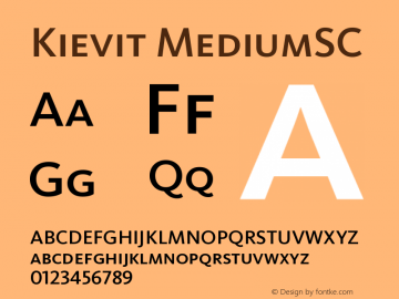Kievit MediumSC Version 001.000 Font Sample