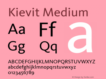 Kievit Medium 001.000 Font Sample