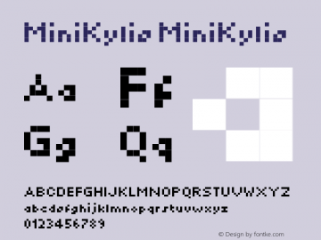 MiniKylie MiniKylie 1.0 Font Sample