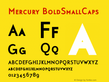 Mercury BoldSmallCaps Version 001.000 Font Sample