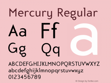 Mercury Regular Version 001.000图片样张