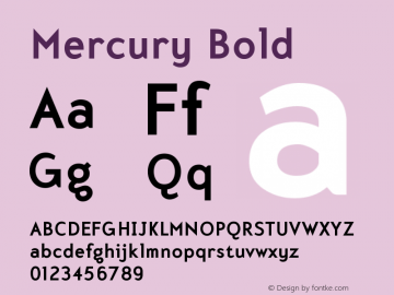 Mercury Bold Version 001.000图片样张
